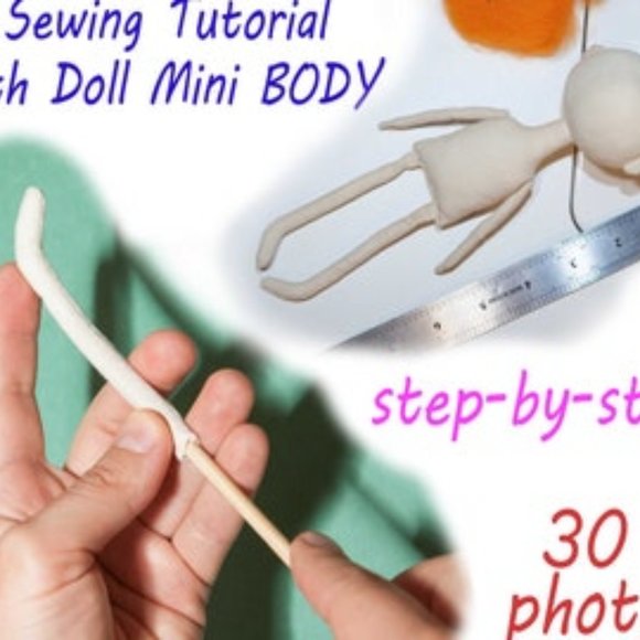 PDF cloth doll body Pattern, dolls body sewing pattern, - Picture 1 of 1